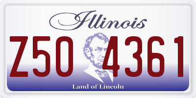 IL license plate Z504361