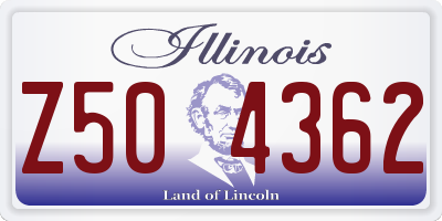 IL license plate Z504362