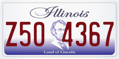 IL license plate Z504367