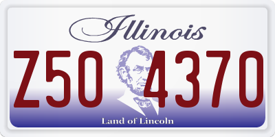 IL license plate Z504370