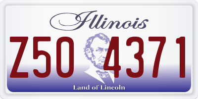 IL license plate Z504371