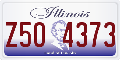 IL license plate Z504373