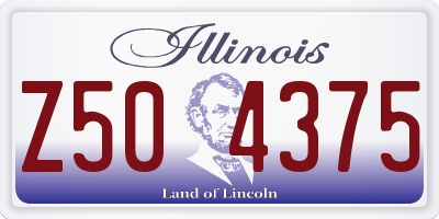 IL license plate Z504375