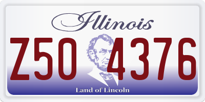IL license plate Z504376
