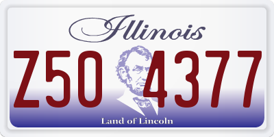 IL license plate Z504377