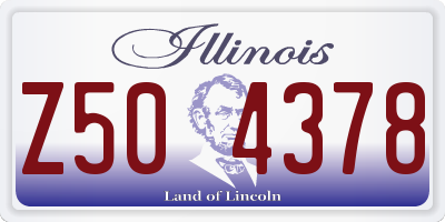 IL license plate Z504378