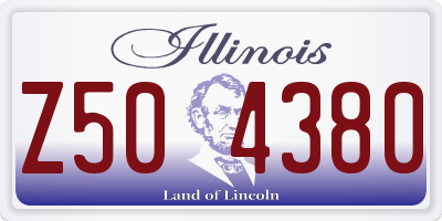 IL license plate Z504380
