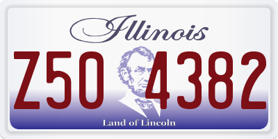 IL license plate Z504382