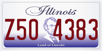 IL license plate Z504383