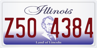 IL license plate Z504384