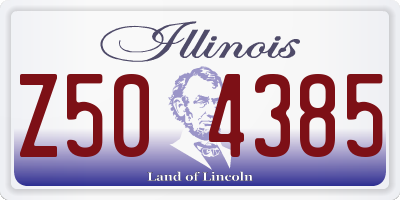 IL license plate Z504385