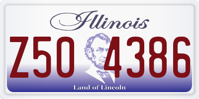 IL license plate Z504386