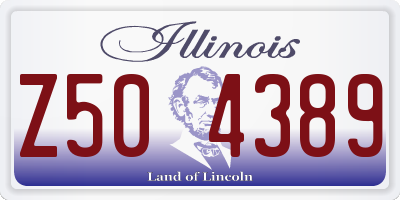 IL license plate Z504389