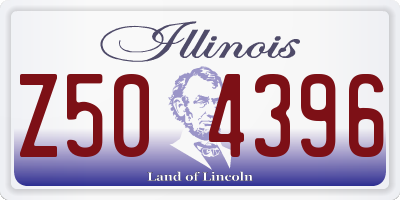 IL license plate Z504396