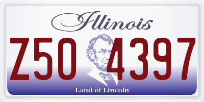 IL license plate Z504397