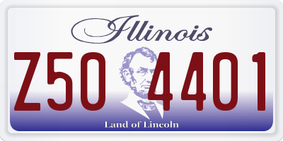 IL license plate Z504401