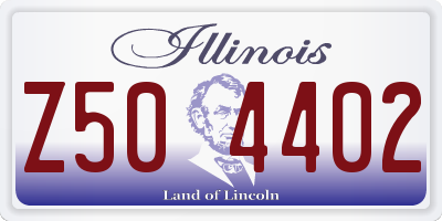 IL license plate Z504402