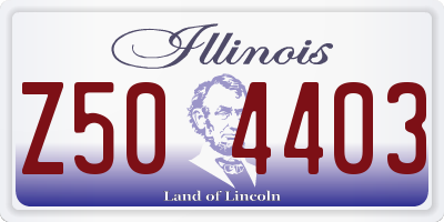 IL license plate Z504403