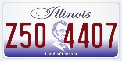 IL license plate Z504407