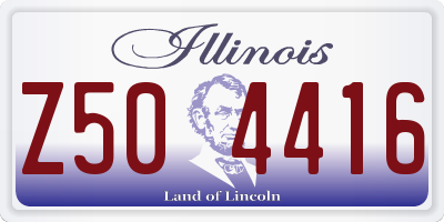 IL license plate Z504416