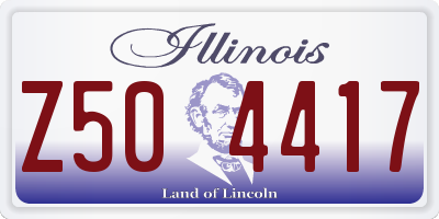 IL license plate Z504417