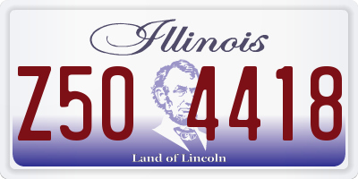 IL license plate Z504418