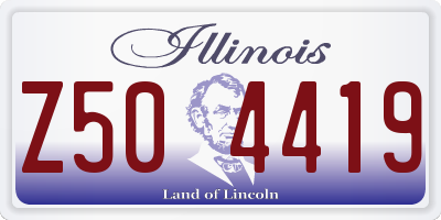 IL license plate Z504419