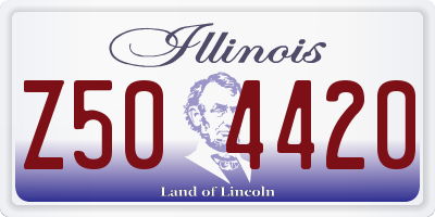 IL license plate Z504420
