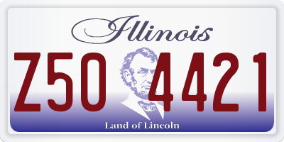 IL license plate Z504421