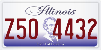 IL license plate Z504432
