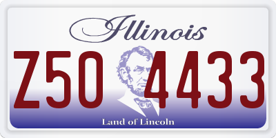 IL license plate Z504433