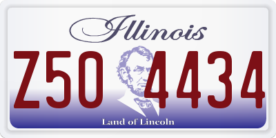 IL license plate Z504434