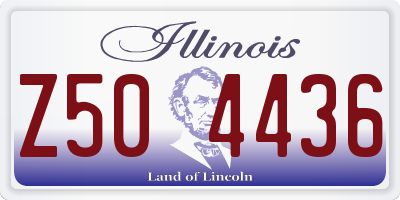 IL license plate Z504436