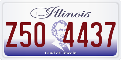 IL license plate Z504437