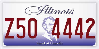IL license plate Z504442