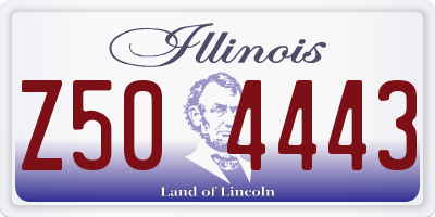 IL license plate Z504443
