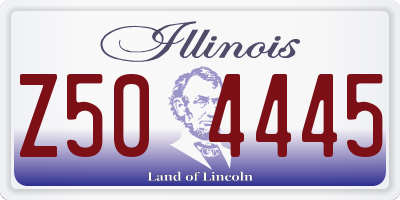IL license plate Z504445