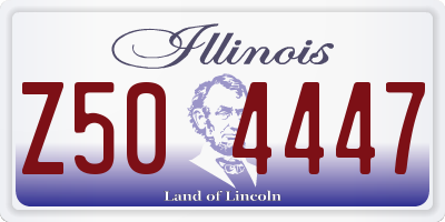 IL license plate Z504447