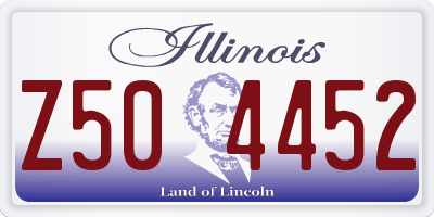 IL license plate Z504452
