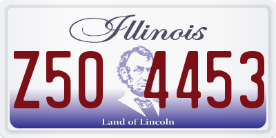 IL license plate Z504453