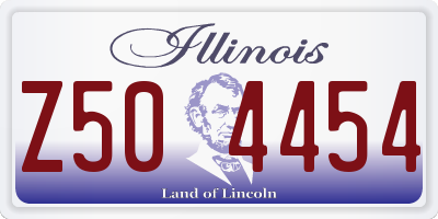 IL license plate Z504454