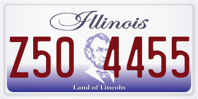 IL license plate Z504455