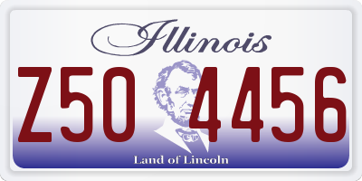 IL license plate Z504456