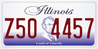 IL license plate Z504457