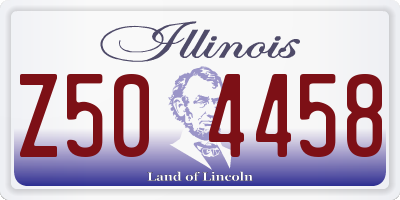 IL license plate Z504458
