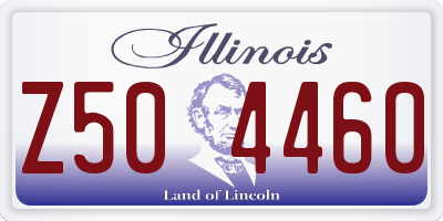 IL license plate Z504460