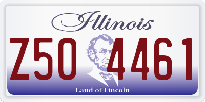 IL license plate Z504461