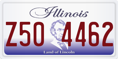 IL license plate Z504462