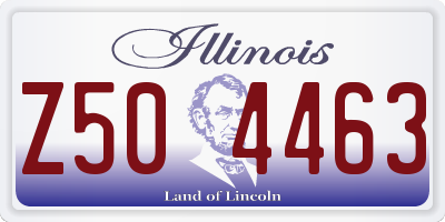 IL license plate Z504463