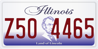 IL license plate Z504465
